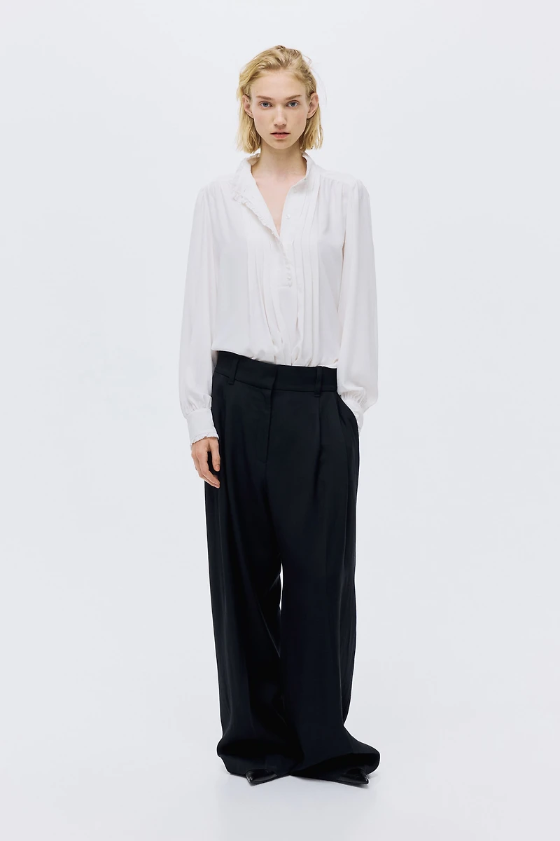 Ruffle-Trimmed Blouse