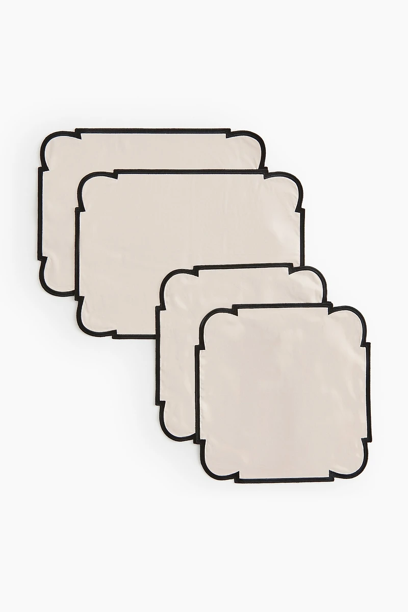 2-pack Cotton Placemats and Napkins