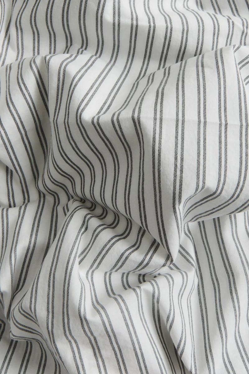 Bow-Detail King/Queen Duvet Cover Set