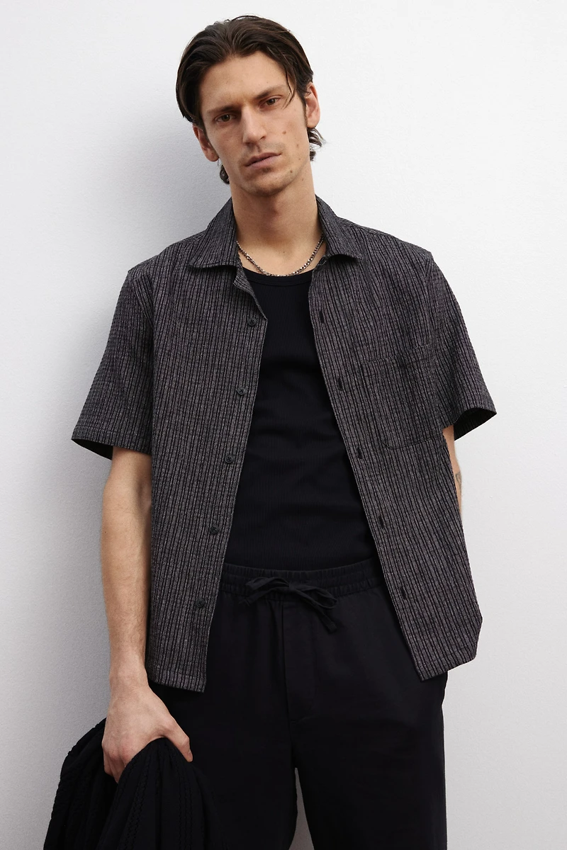 Regular-Fit Linen-Blend Resort Shirt