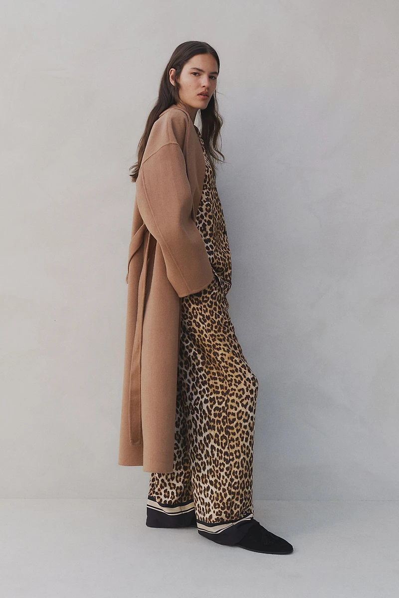 Pantalon large avec taille élastique