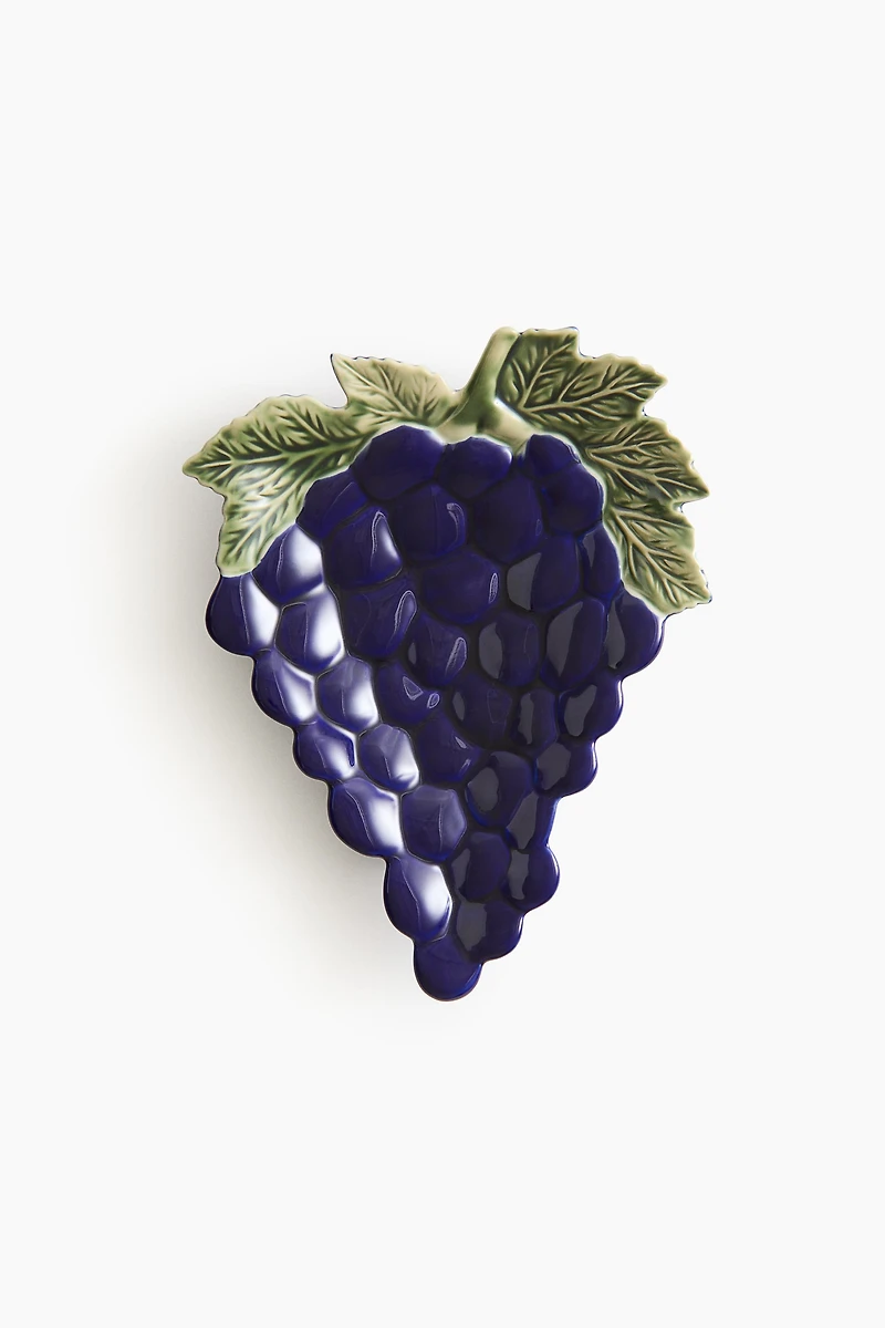 Assiette de service figurative en grès cérame