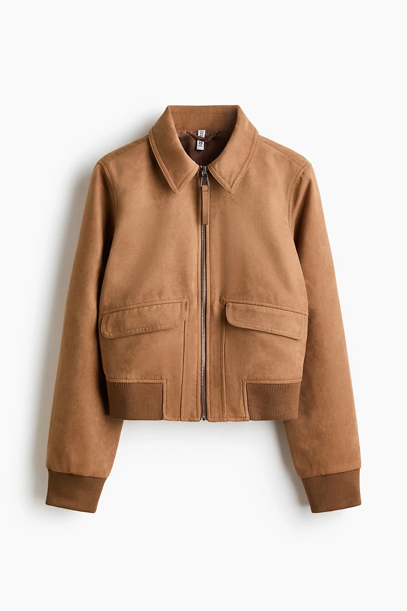 Bomber Jacket with Collar
