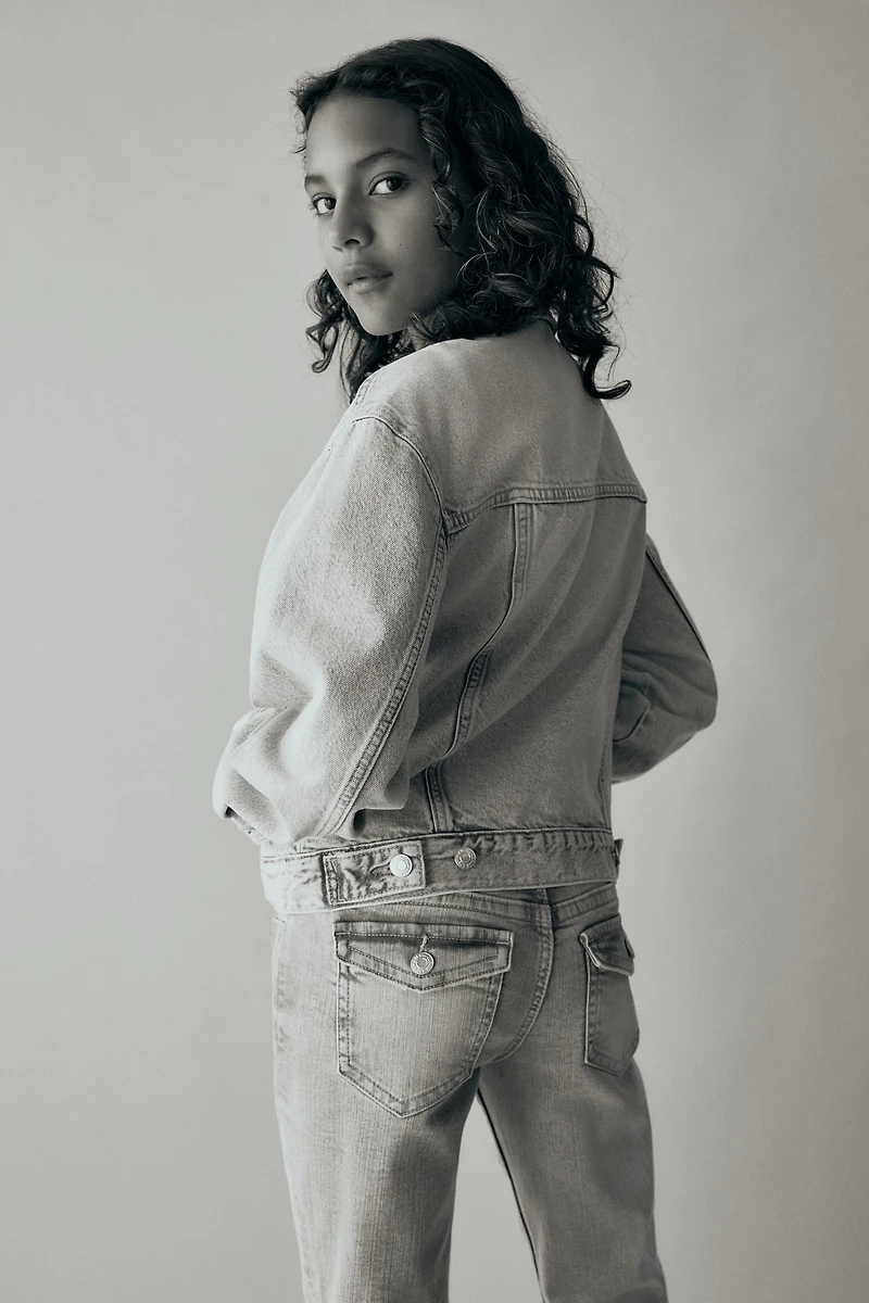 Bootcut Leg Low Jeans