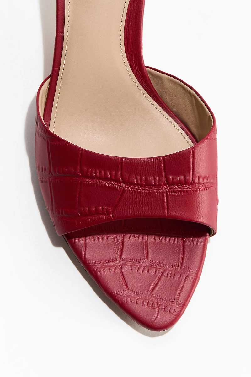 Heeled Leather Sandals