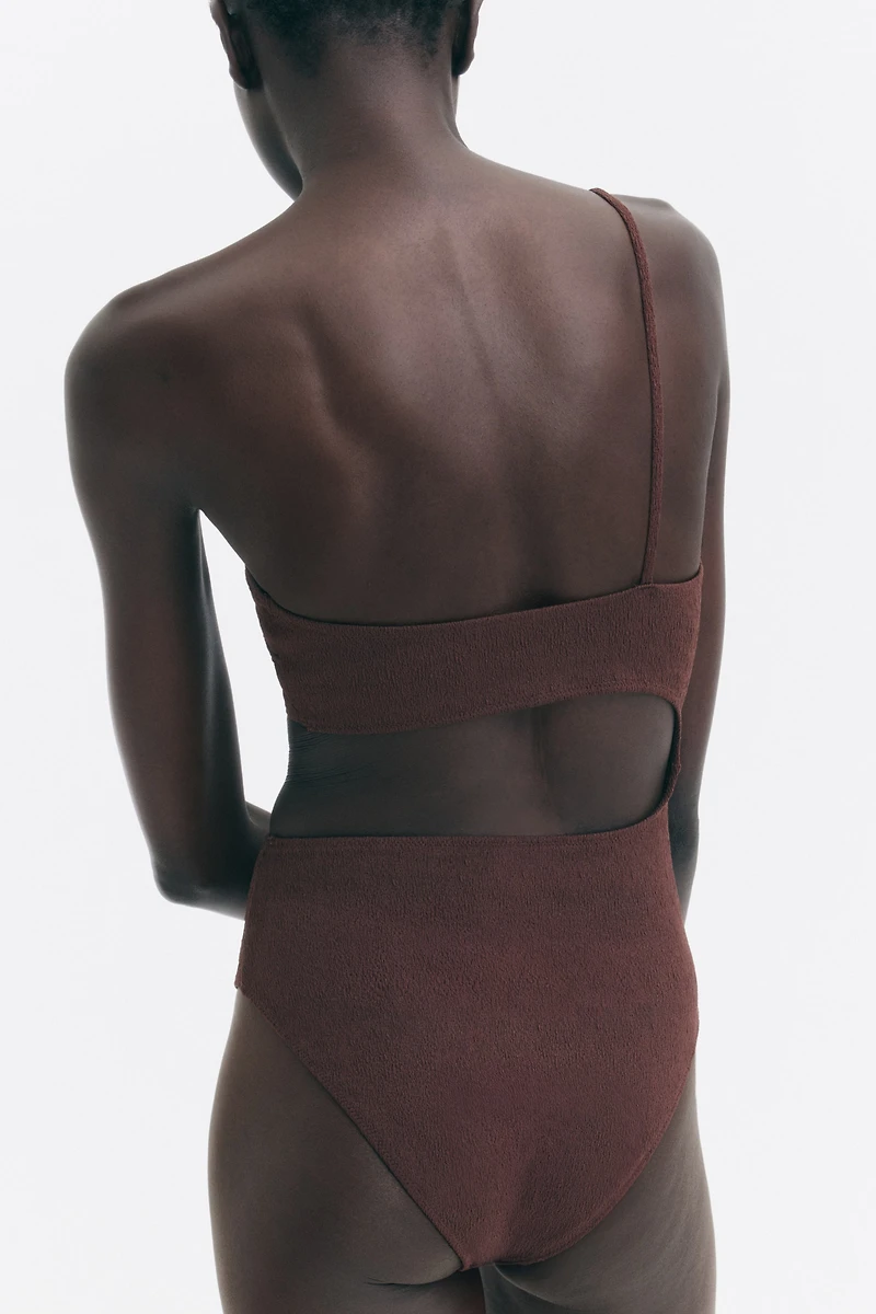 Padded-Cup High-Leg Swimsuit