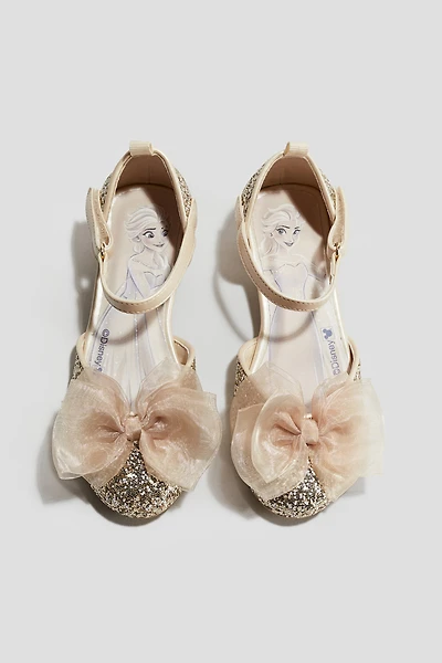 Bow-Detail Glittery Shoes