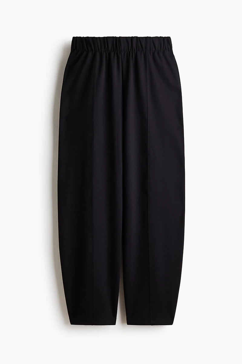 Barrel-Leg Ponte Pants