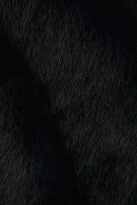 Fluffy Coat with Shawl Collar