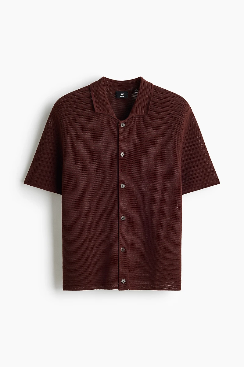 Chemise classique en tricot ajouré