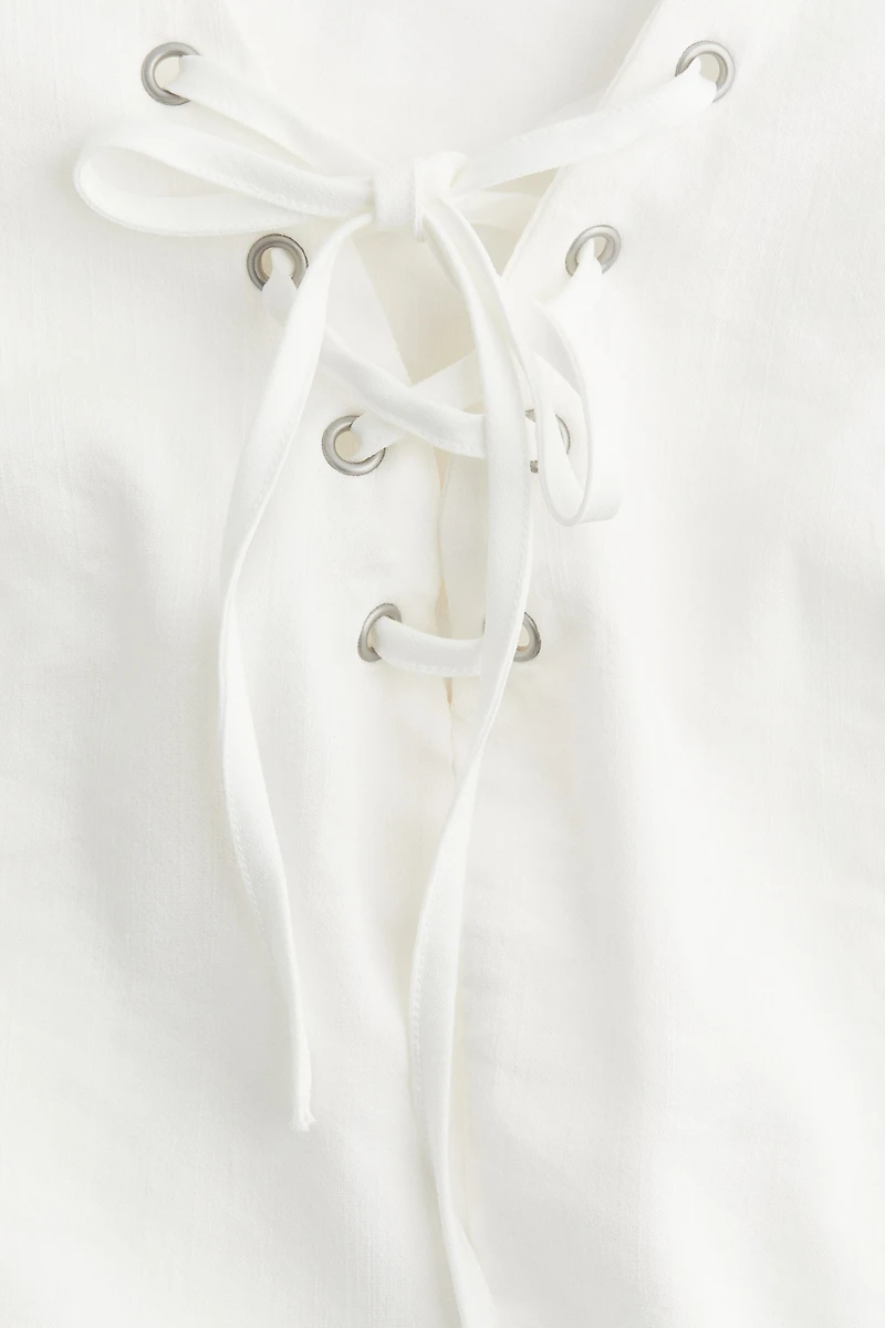 Laced-Detail Top