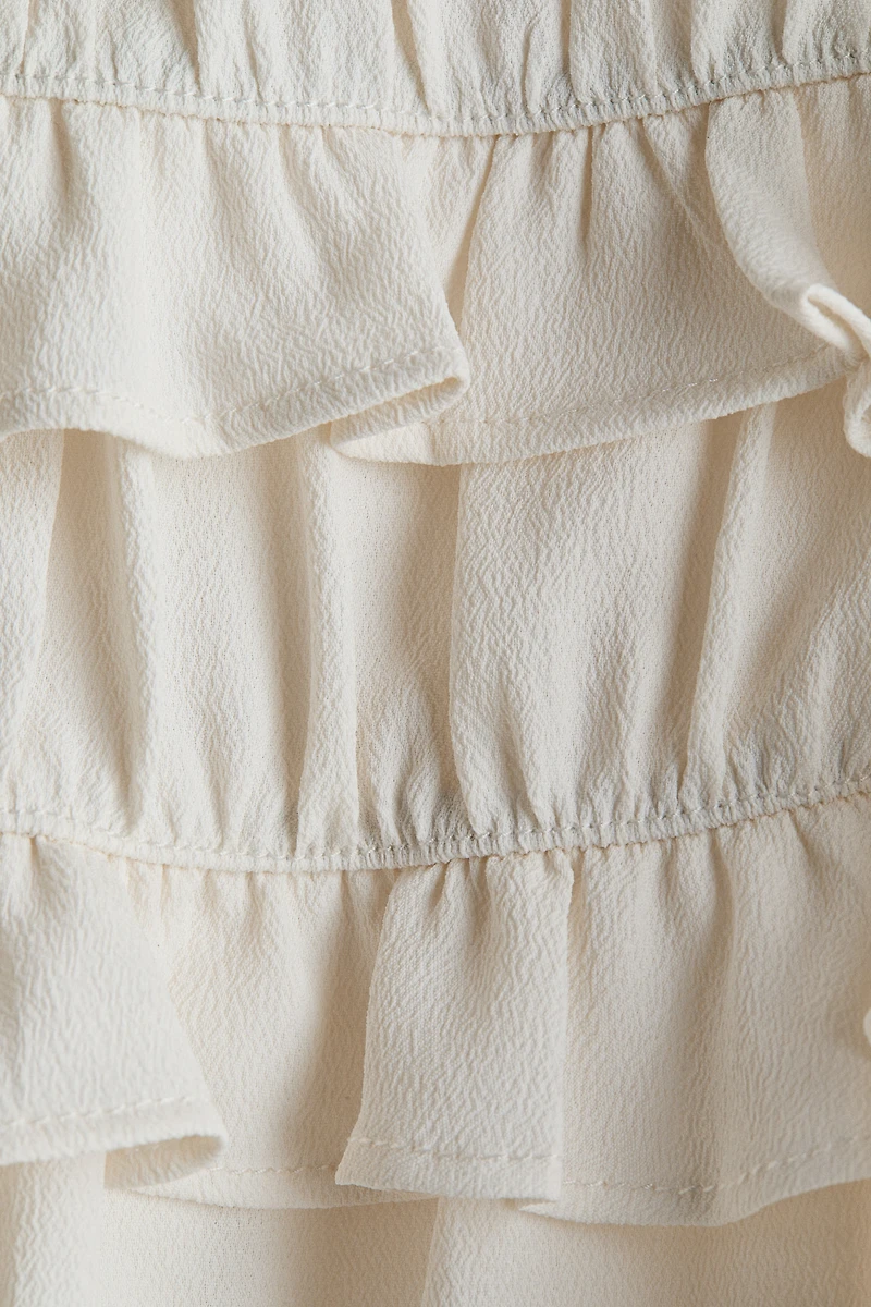 Ruffle-Trimmed Strappy Top