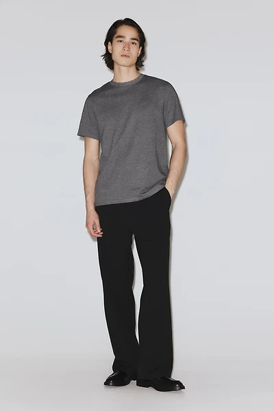 Four-Way Stretch Wide-Cut Pull-On Pants