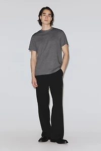 Four-Way Stretch Wide-Cut Pull-On Pants