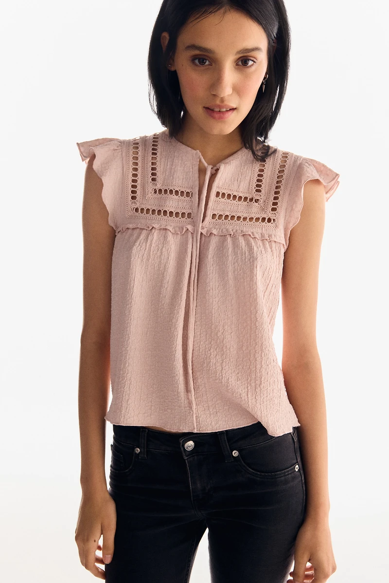Textured Jersey Top