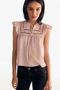 Textured Jersey Top
