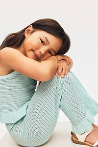 Cotton-Knit Strappy Top