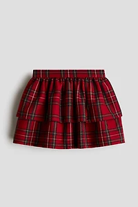 Tiered Twill Skirt