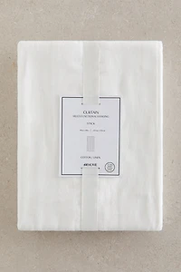 One-pack Long and Wide Linen-Blend Curtain Panel