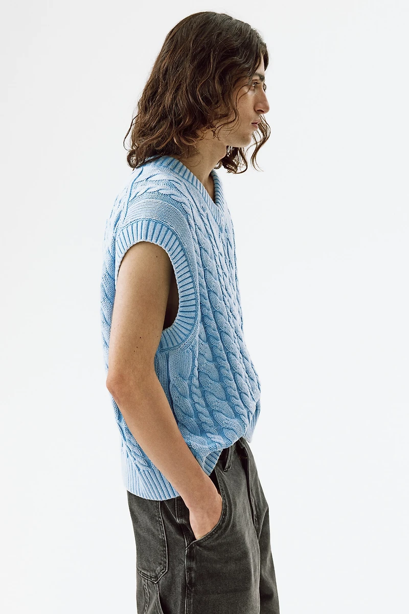 Relaxed-Fit Cotton Sweater Vest