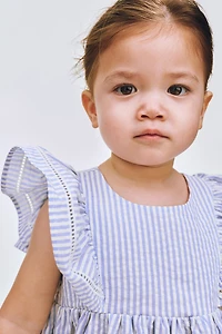 Robe volantée en coton