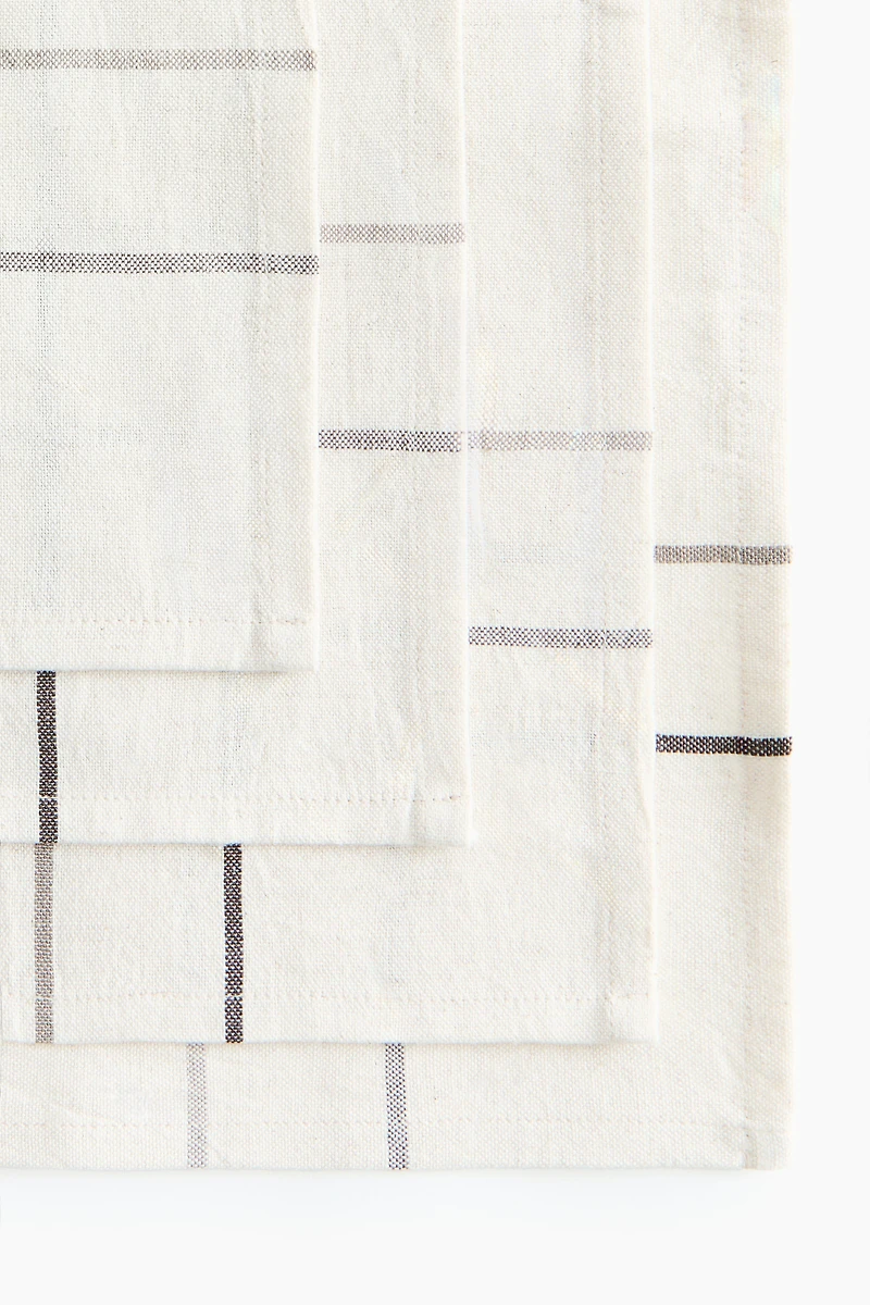 4-Pack Patterned Linen-Blend Napkins