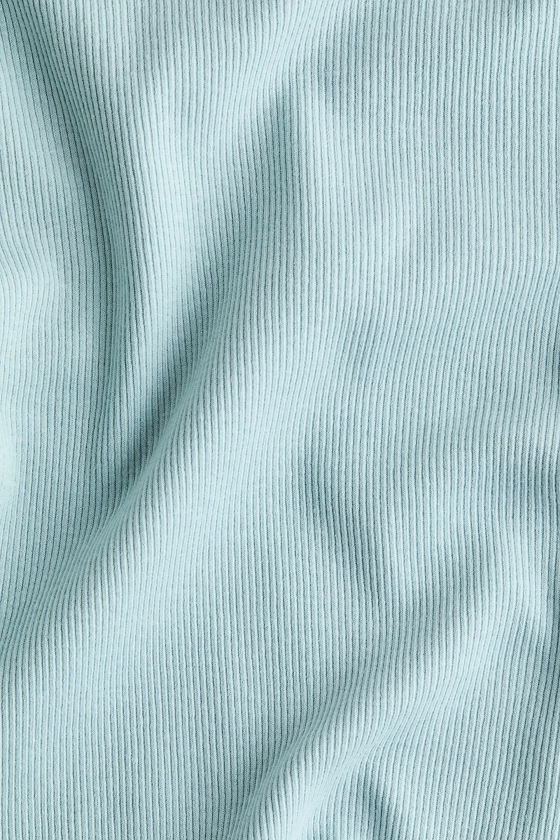 Overlocked Ribbed T-Shirt