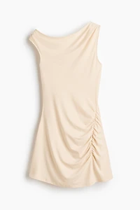 Gathered One-Shoulder Dress