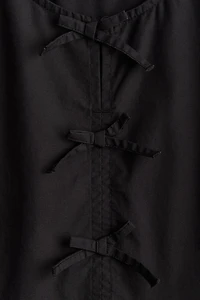 Puff-Sleeved Cotton Dress
