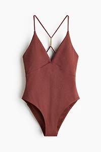 Padded-Cup High-Leg Swimsuit