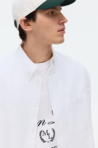 Relaxed-Fit Short-Sleeved Oxford Shirt