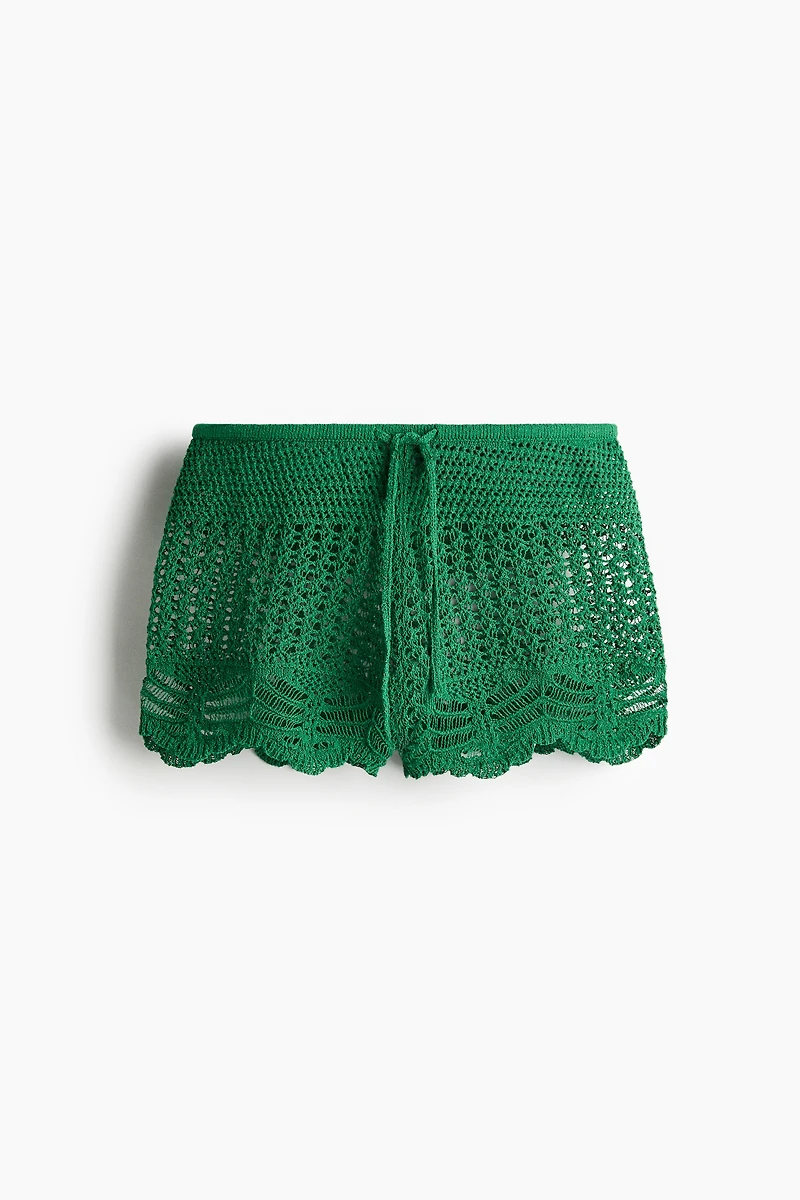 Crochet-Look Beach Shorts