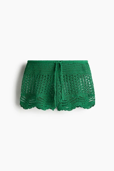 Crochet-Look Beach Shorts