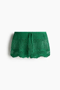 Crochet-Look Beach Shorts