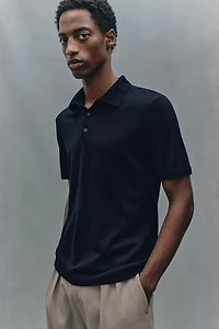 Slim Fit Wool Polo Shirt