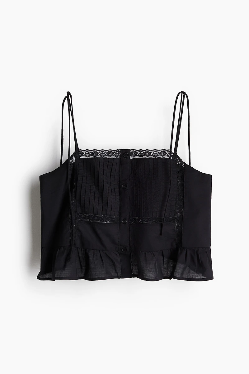 Flounce-Trimmed Camisole Top