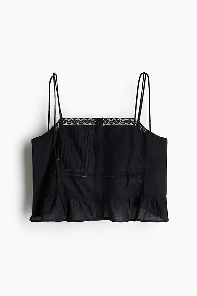 Flounce-Trimmed Camisole Top
