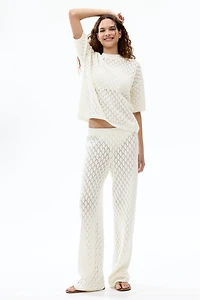 Pointelle-Knit Top