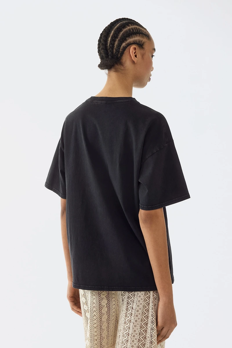 Oversized T-Shirt with Printed Motif