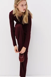 Pantalon en tricot pointelle