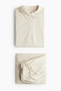 Jacquard-Weave Cotton Pajamas