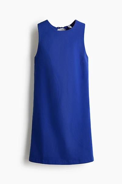 Open-Back Twill Dress