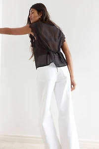 Haut sans manches à dentelle