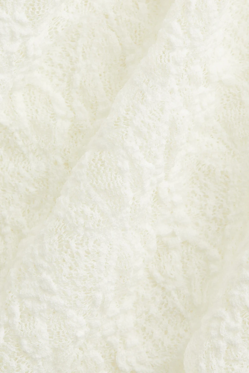 Draped Lace Jersey Top