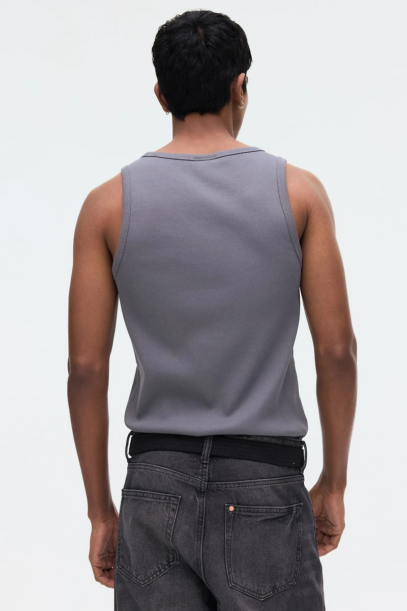 Slim-Fit Ribbed Tank Top