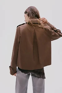 Trench-Look Cotton Jacket