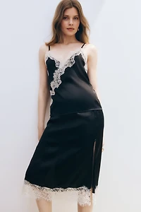 Lace-Trimmed Skirt
