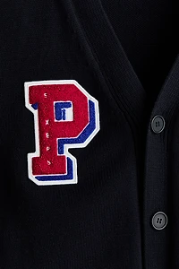 Regular-Fit Embroidered-Motif Cardigan