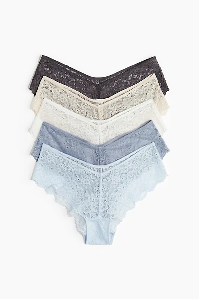 Lot de 5 culottes Hipster en dentelle