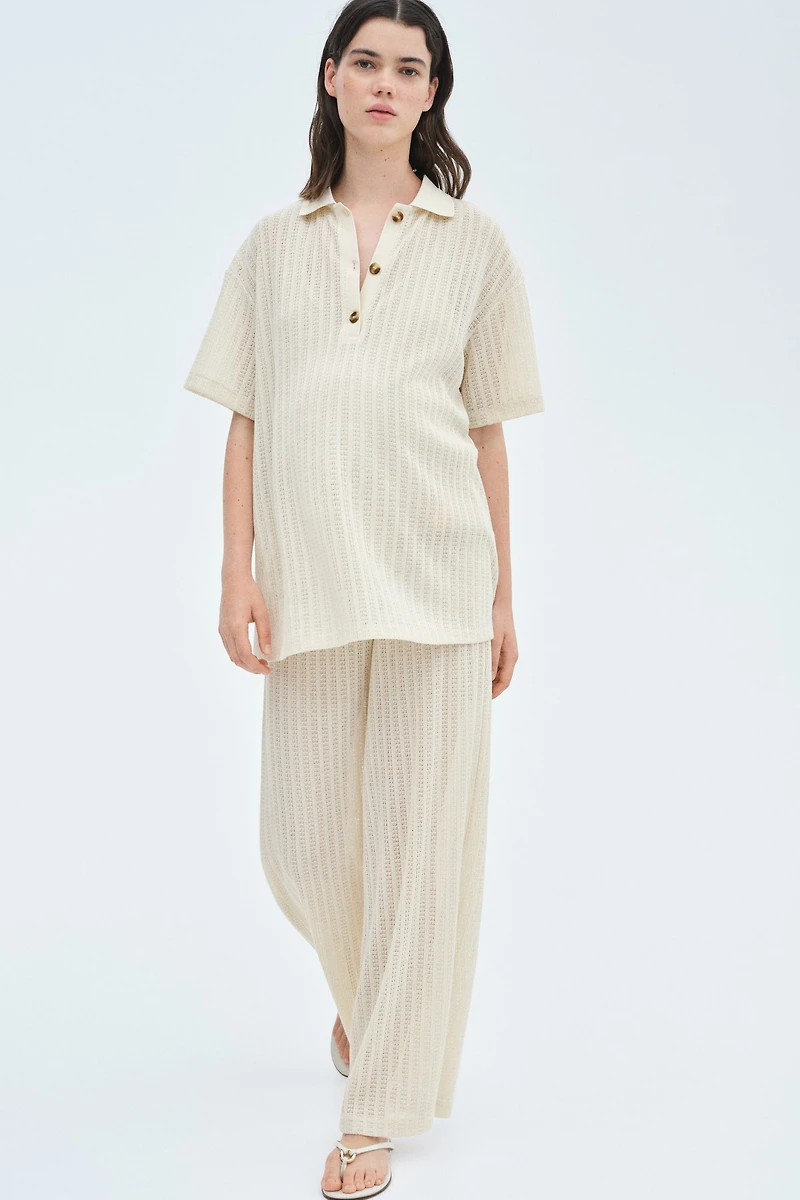 MAMA 2-Piece Crochet-Look Set
